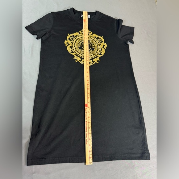 Versace Jeans Couture Women’s Black T-Shirt Dress Size XL - Picture 2 of 15